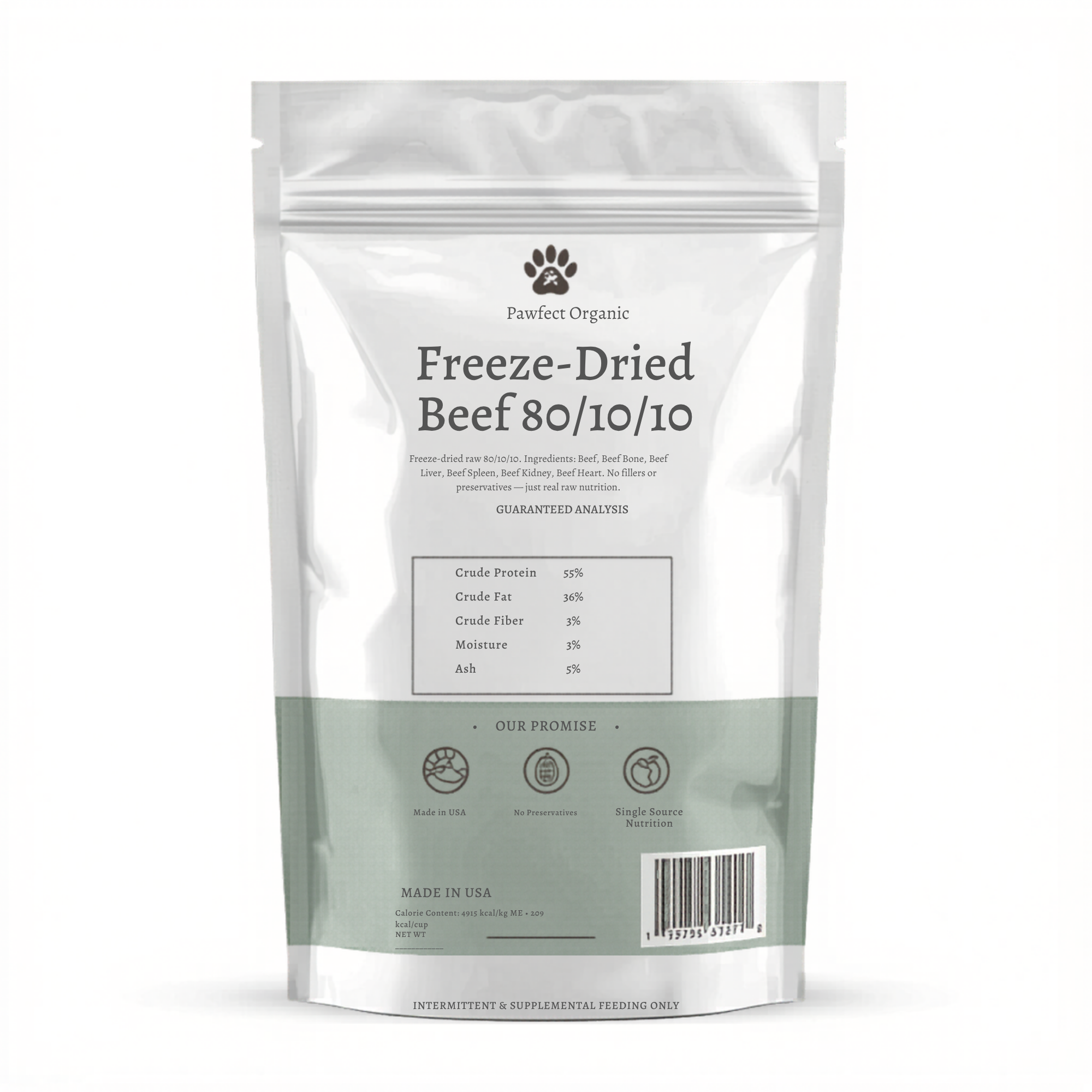 Pawfect Freeze-Dried Beef 80/10/10